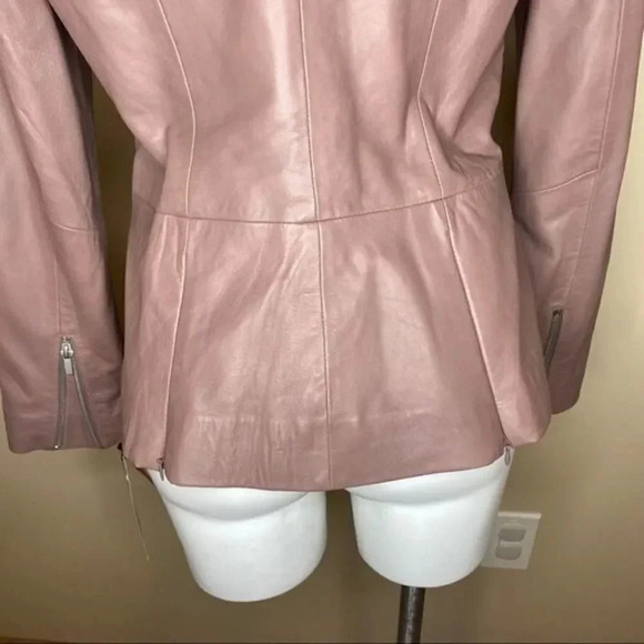 NWT Badgley Mischka Peplum Leather Jacket - Picture 7 of 16
